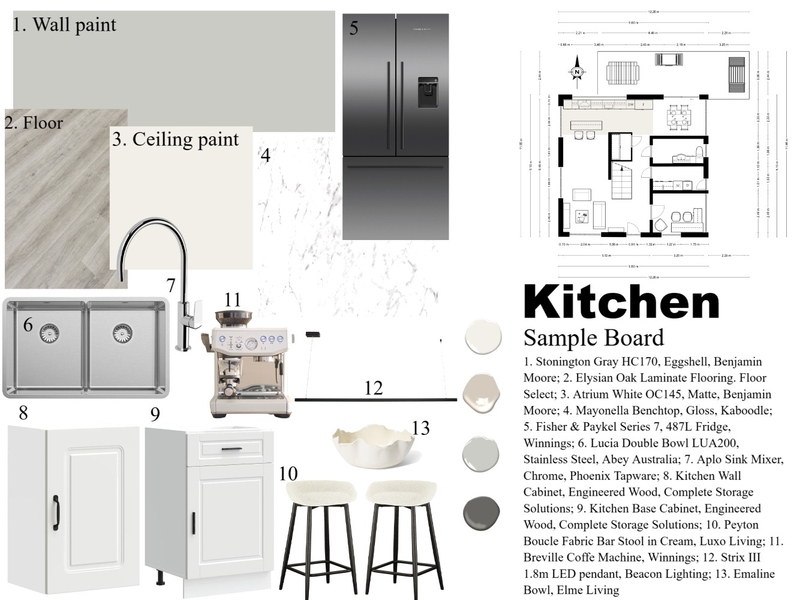 Kitchen Sample Board Mood Board by HaylieC on Style Sourcebook