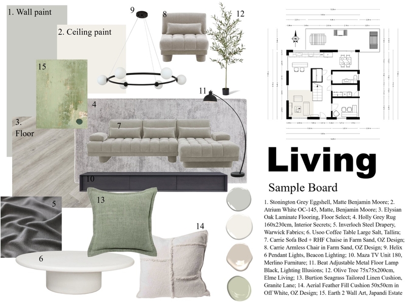 Living Sample Board Mood Board by HaylieC on Style Sourcebook