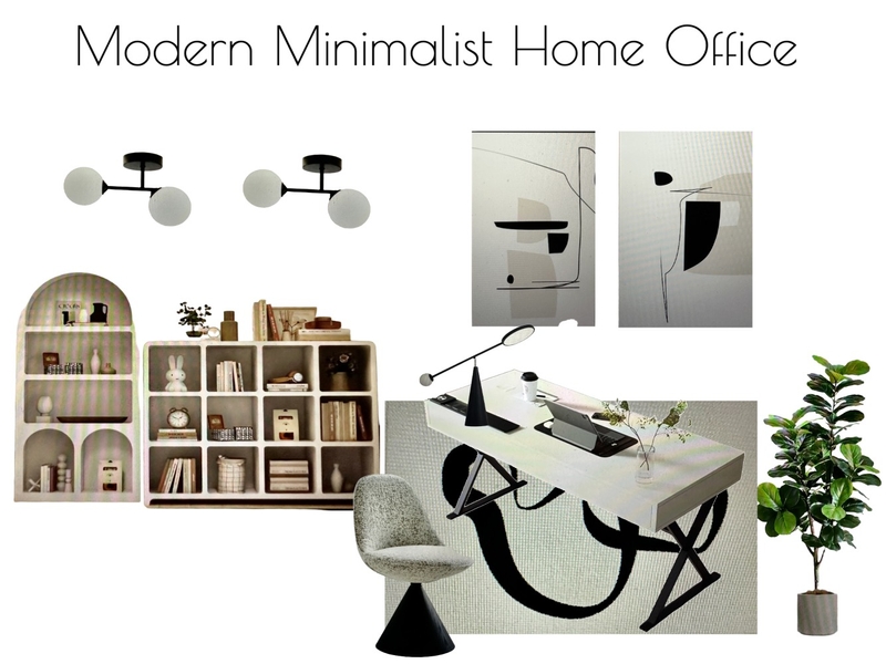 Modern Minimalist Home Office Mood Board by al1168ster@gmail.com on Style Sourcebook