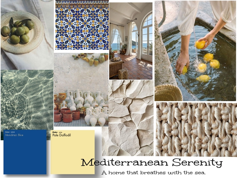 Mediterranean Serenity (Module 3) Mood Board by melindavanwyk on Style Sourcebook