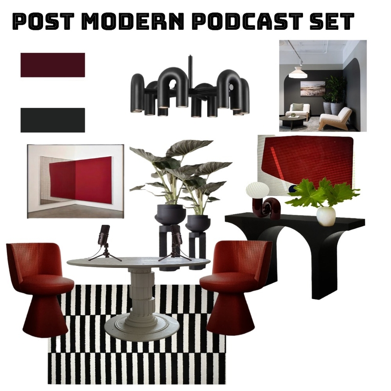 Post Modern Podcast Set Mood Board by al1168ster@gmail.com on Style Sourcebook