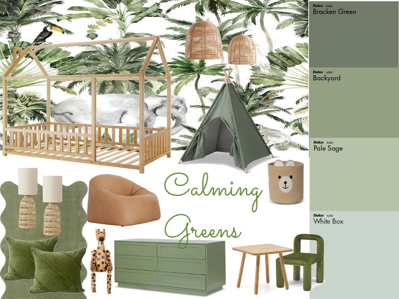 Kids Green Bedroom Mood Board by majellal on Style Sourcebook