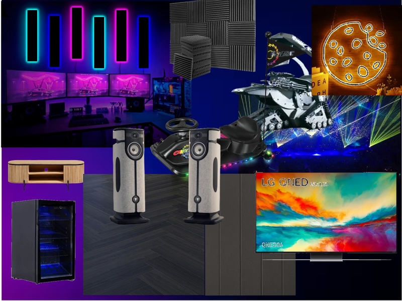 Mood board, gaming, DAT 1.0 Interior Design Mood Board by WalterNCookie ...