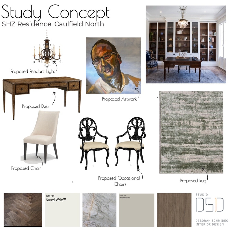 SHZ Residence Interior Design Mood Board by DSID