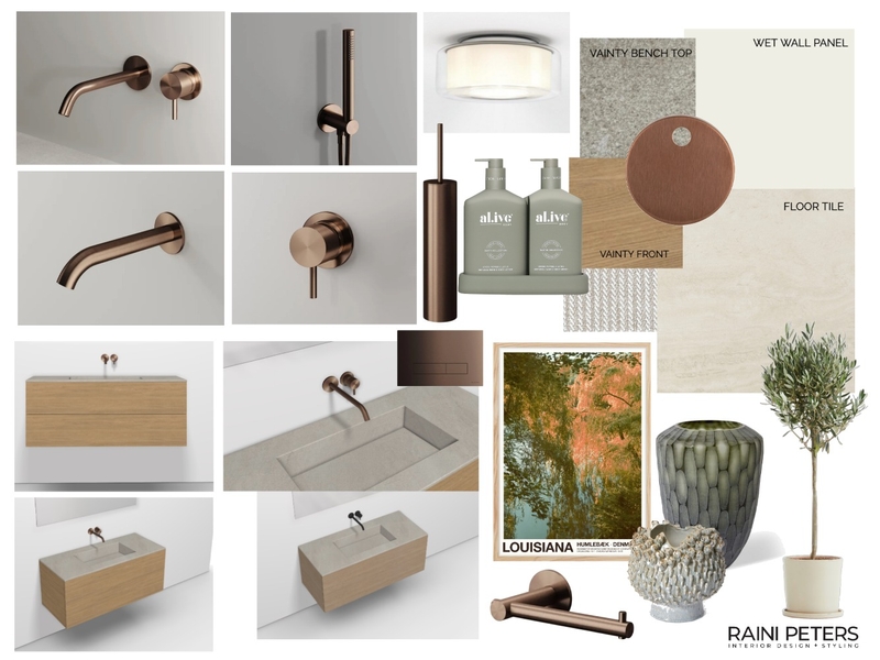 Main bathroom 5 Mood Board by Raini Peters Interior Design + Styling on Style Sourcebook