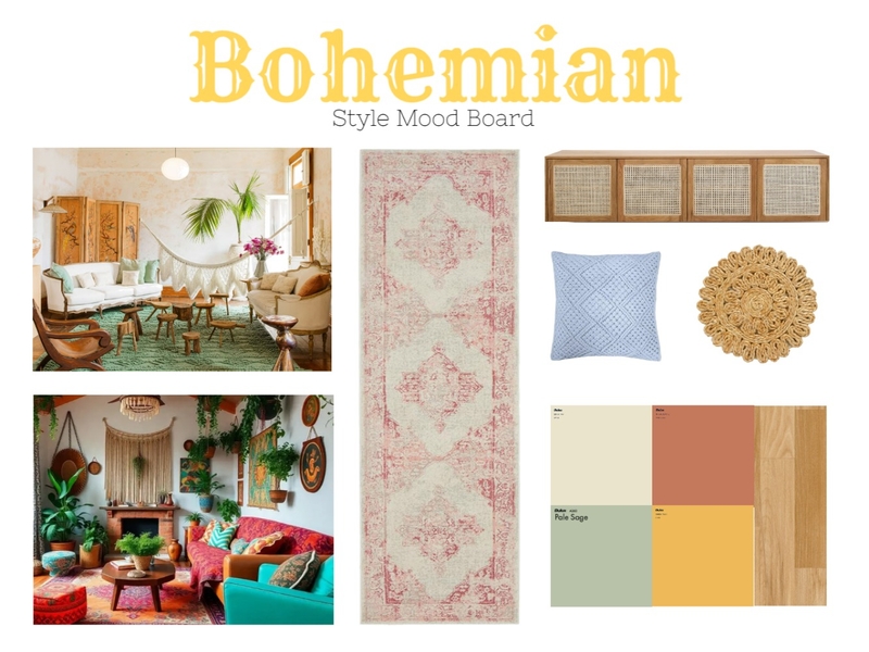 Bohemian Style Mood Board Mood Board by zoelwil on Style Sourcebook
