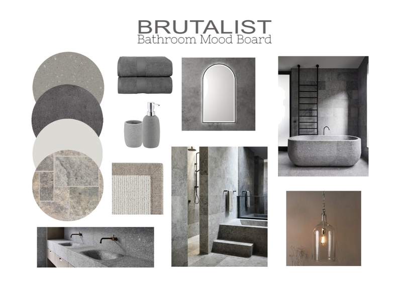 Brutalist Bathroom Mood Board Mood Board by zoelwil on Style Sourcebook
