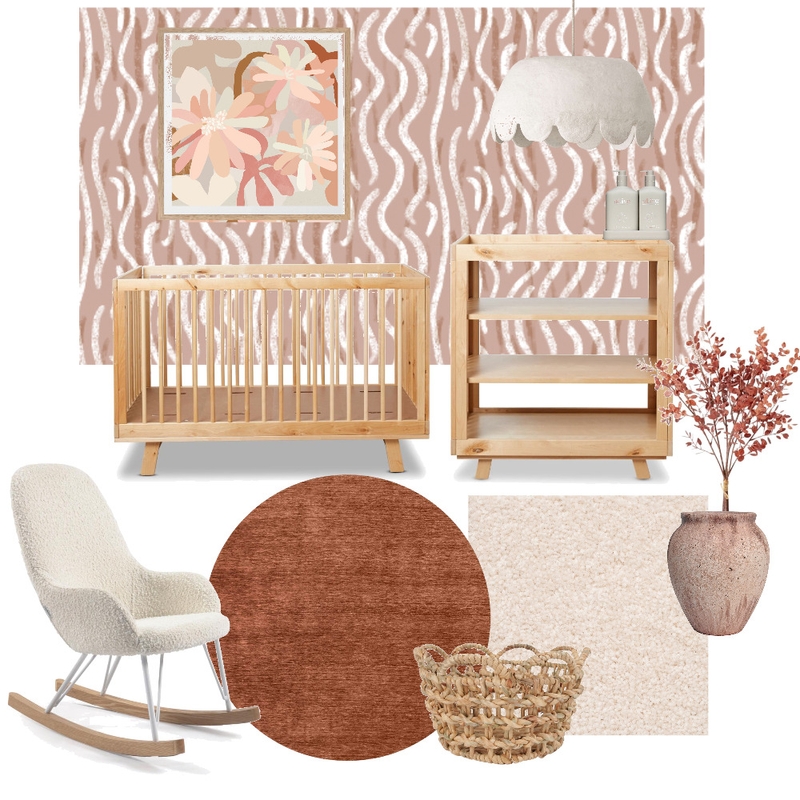 Boho Mauve Nursery Mood Board by deniseortakales on Style Sourcebook