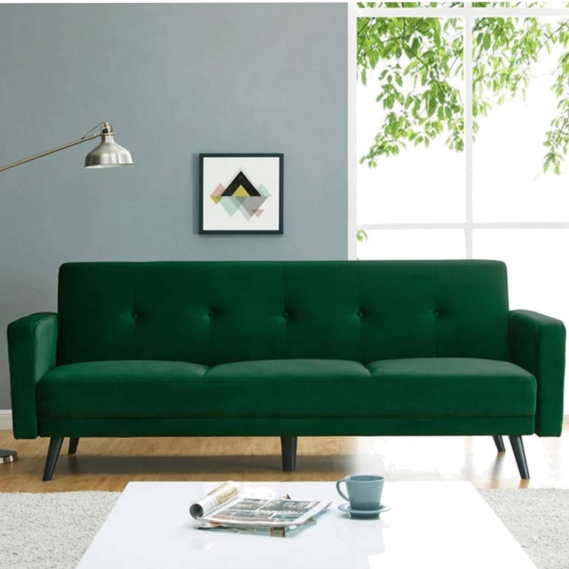 Esben 3-Seater Velvet Sofa Bed in Forest Green Mood Board by luxoliving.com.au on Style Sourcebook