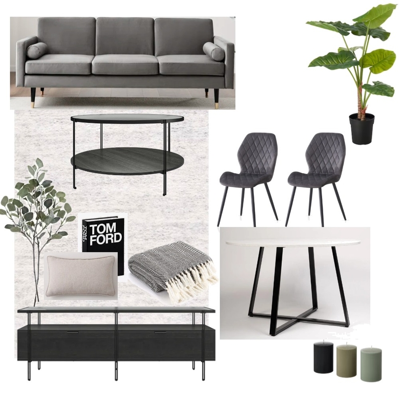 Postmark 1 bed living room Dark Grey Mood Board by Lovenana on Style Sourcebook