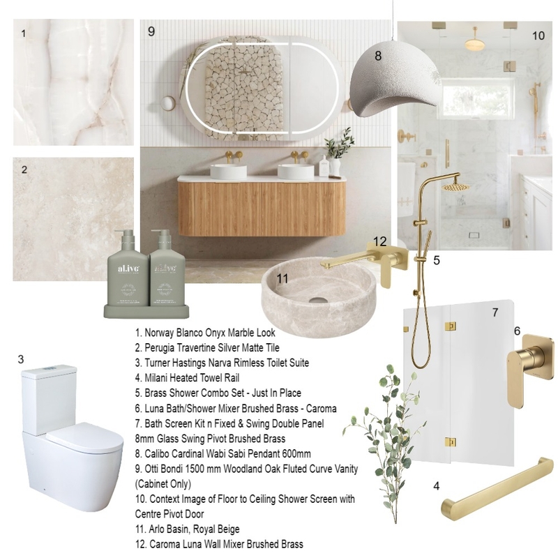Modern Classic Bathroom Mood Board by TarveranInteriors on Style Sourcebook