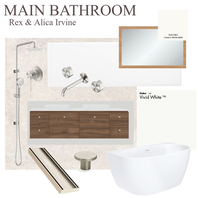 Rex & Alica | Main Bathroom Mood Board by Isabella Eve on Style Sourcebook