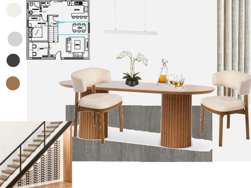 Sample Board / Dining Room New Interior Design Mood Board by fidele