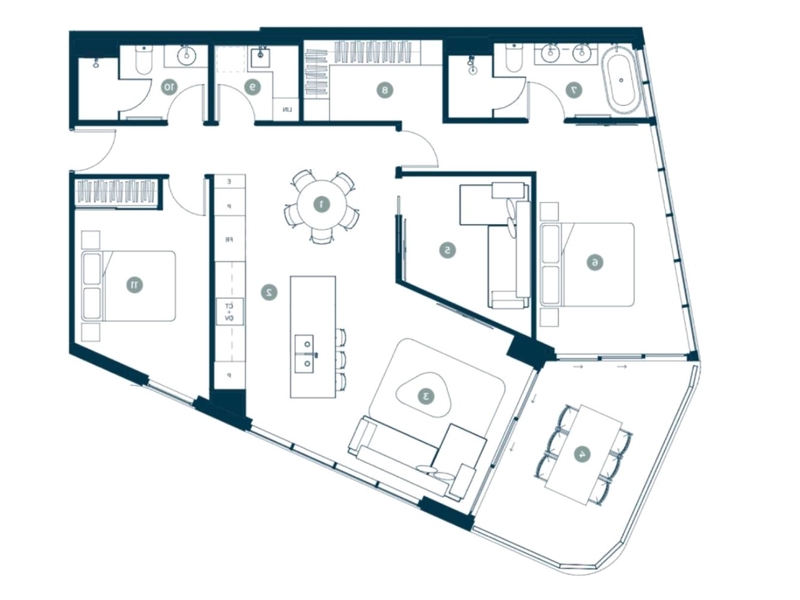 unit 11201, the lagoon, main beach - floor plan Mood Board by tlaws on Style Sourcebook