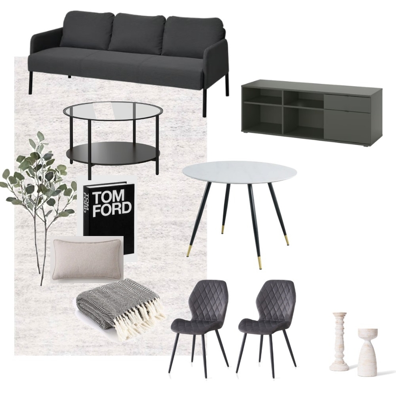 Postmark 2 bed living room Dark Grey 2 Mood Board by Lovenana on Style Sourcebook