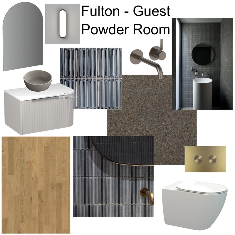 Fulton Apartment - Guest Powder Room Mood Board by JJID Interiors on Style Sourcebook
