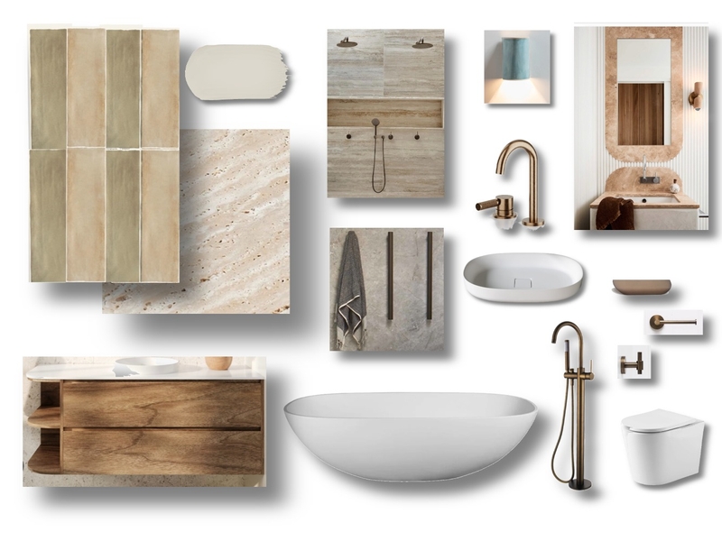 Belrose Bathroom sample board Mood Board by lizinlanvin on Style Sourcebook