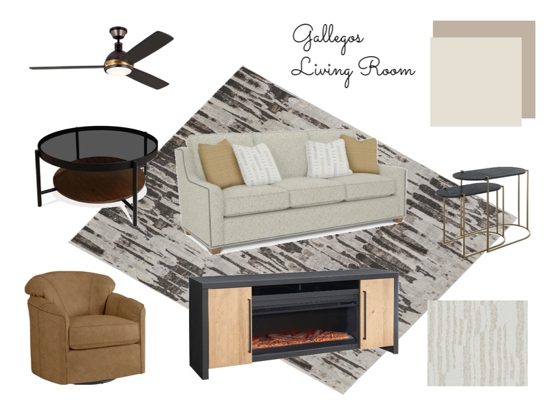 Gallegos Living Room Alternate Rug Mood Board by Jessica on Style Sourcebook