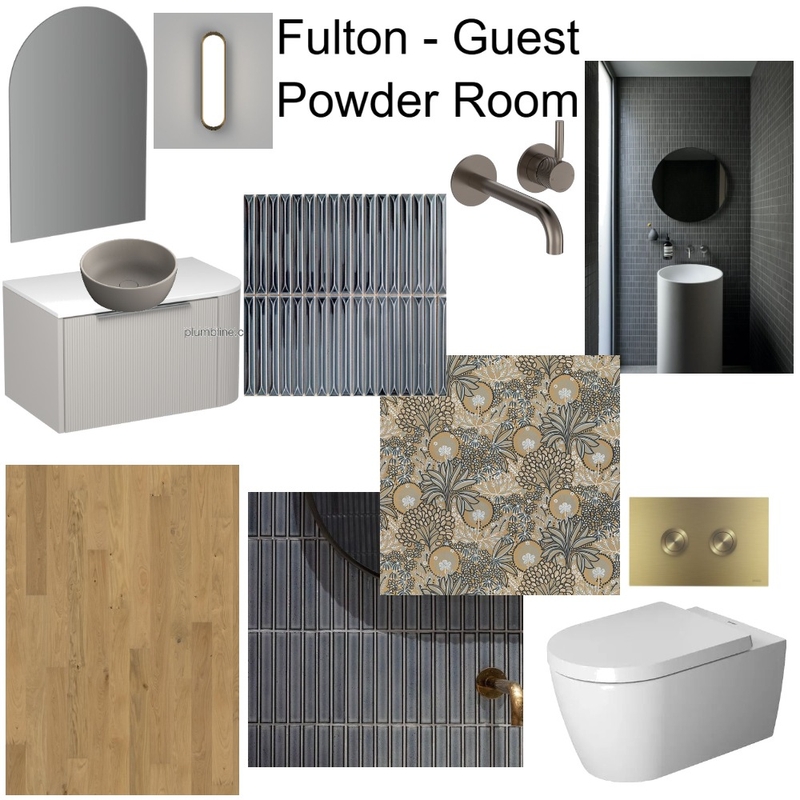 Fulton Apartment - Guest Powder Room Mood Board by JJID Interiors on Style Sourcebook
