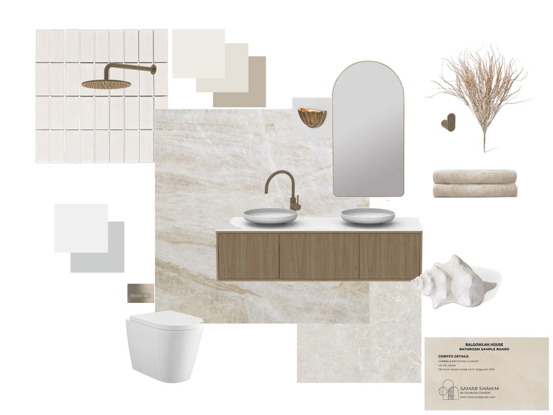 GK - Bathroom Sample Board Mood Board by SamarSh on Style Sourcebook