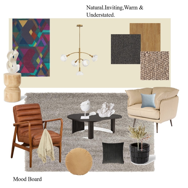 Natural, Inviting Living Room Mood Board by Nobs on Style Sourcebook