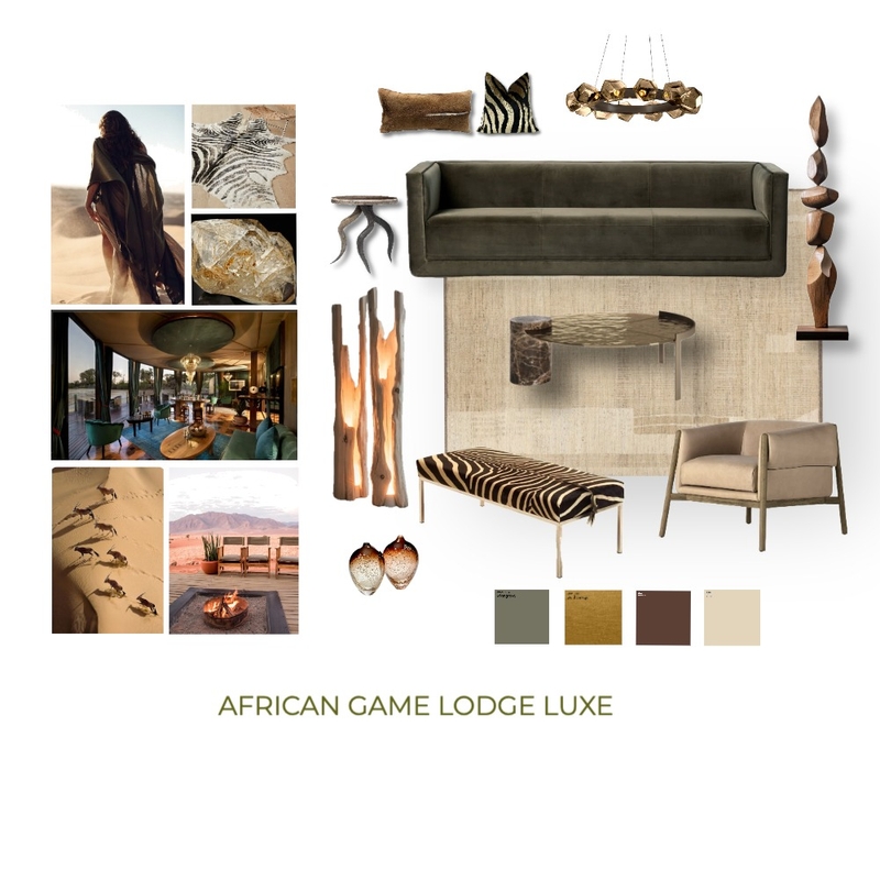 African Game Logde Luxury Mood Board by IRIS on Style Sourcebook