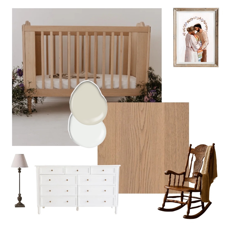 Cottage Farmhouse Nursery - Sample Board Mood Board by RACHMCEACHRAN on Style Sourcebook