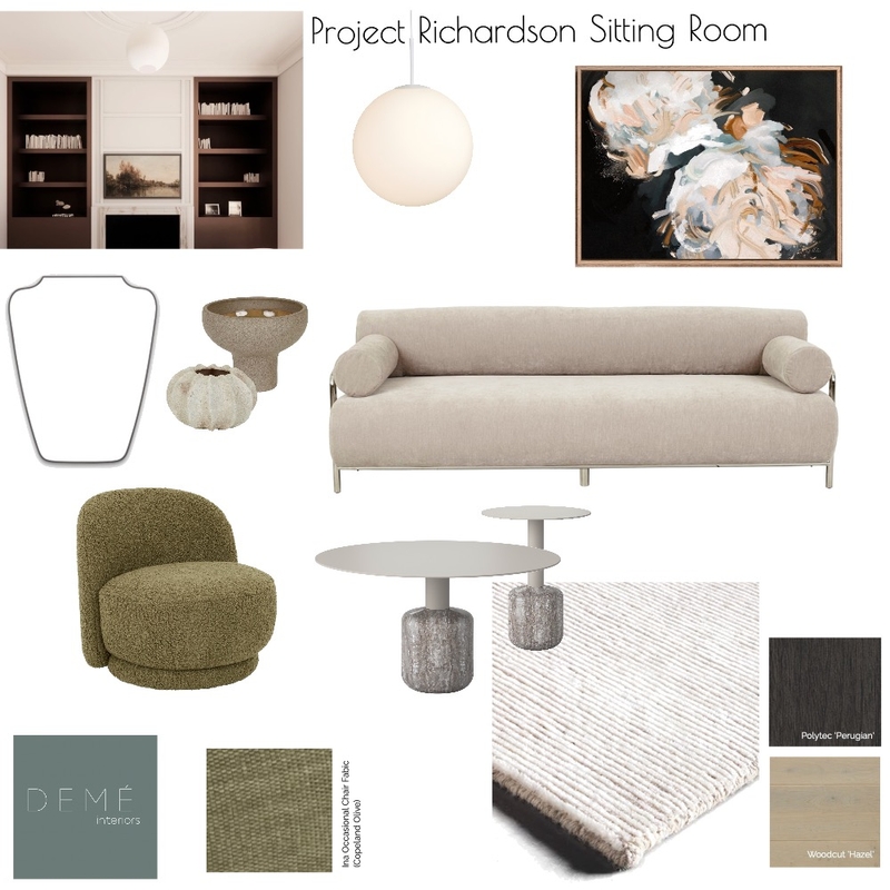 Sitting Room Mood Board by Demé Interiors on Style Sourcebook