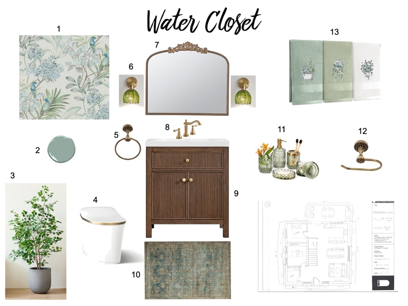 IDI Module 9 Water Closet Mood Board by kbprice on Style Sourcebook