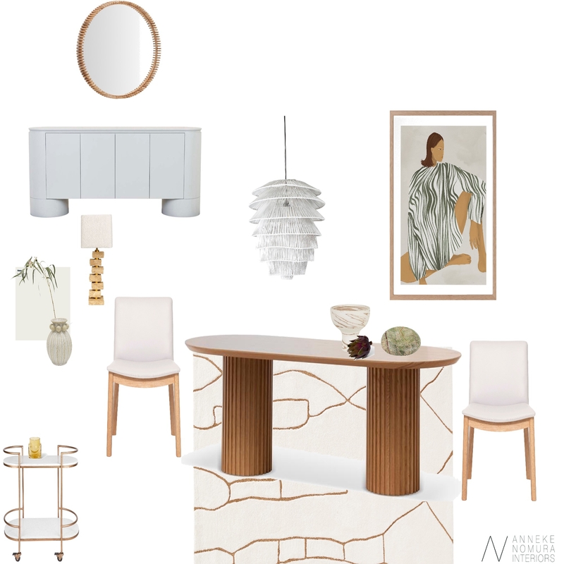 Minimalist Bohemian Dining Room Mood Board by Anneke Nomura on Style Sourcebook