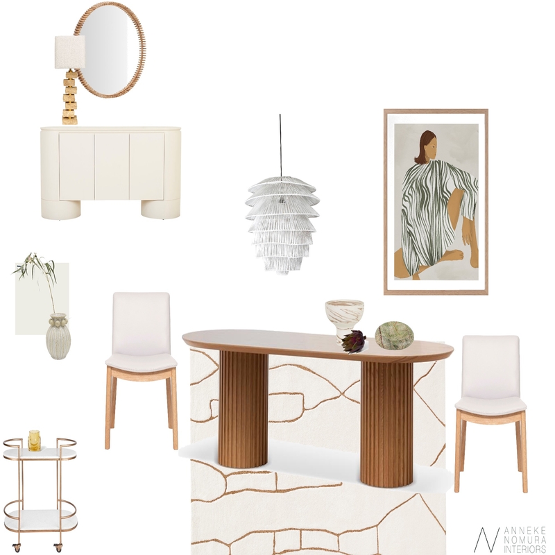 Minimalist Bohemian Dining Room Mood Board by Anneke Nomura on Style Sourcebook