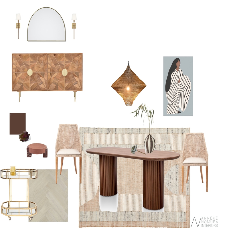 Contemporary Tropical Dining Room Mood Board by Anneke Nomura on Style Sourcebook