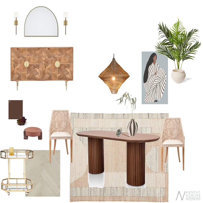 Contemporary Tropical Dining Room Mood Board by Anneke Nomura on Style Sourcebook