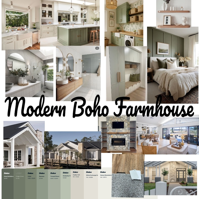 Modern Boho Farmhouse Mood Board by kathok on Style Sourcebook