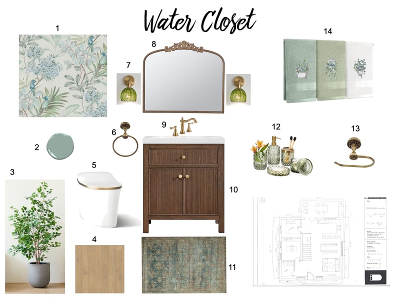 IDI Module 9 Water Closet Mood Board by kbprice on Style Sourcebook