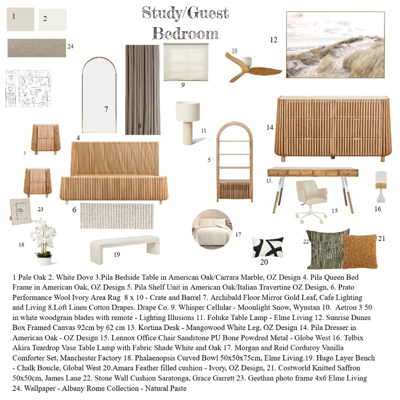 GUEST BEDROOM Mood Board by taniacampagna on Style Sourcebook