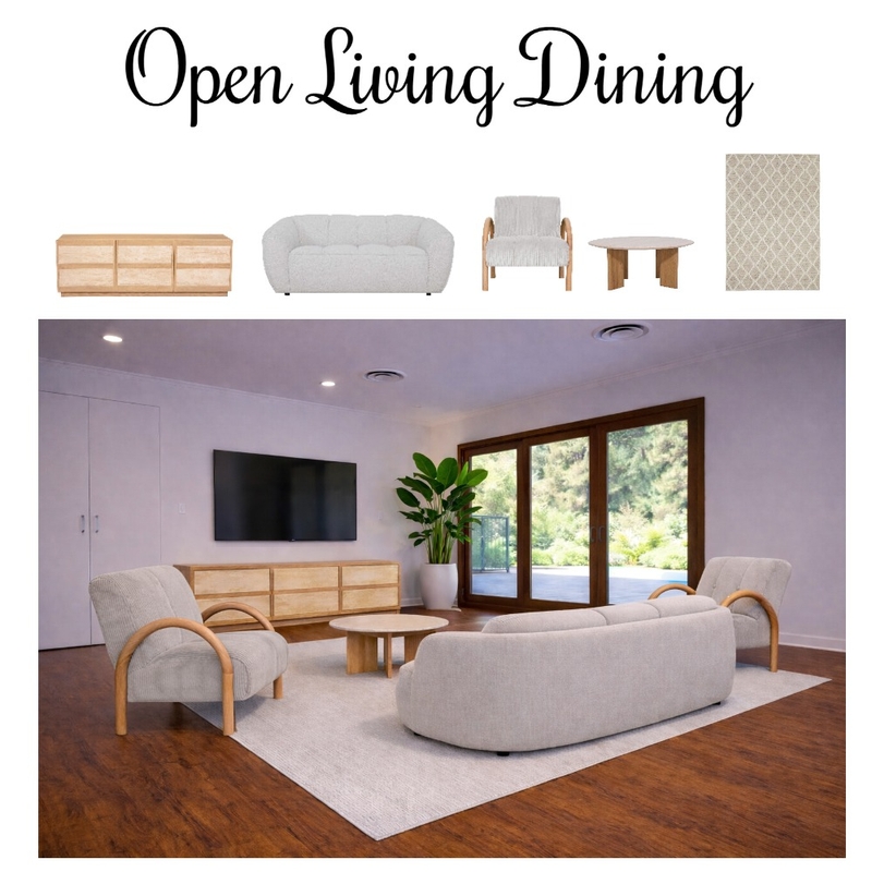 Open Living and Dining Room Mood Board by Oz Design Furniture on Style Sourcebook