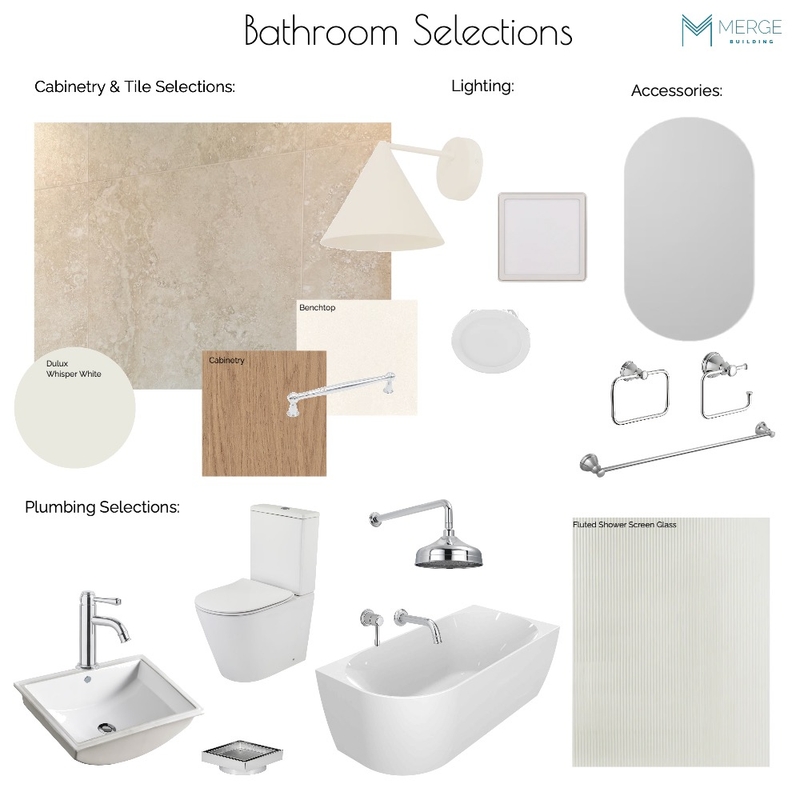 FRENCH - Bathroom Selections Mood Board by MERGE BUILDING -Tracy Johnston Interior Designer on Style Sourcebook
