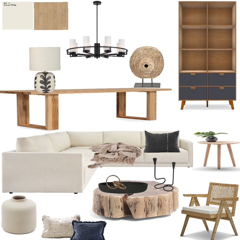 Modern Farmhouse Living Room Interior Design Mood Board by STUDIO M