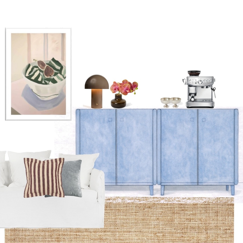 Blue chalk & Tuscan Cocoa & stripes Mood Board by K A N L A    P E R L A on Style Sourcebook