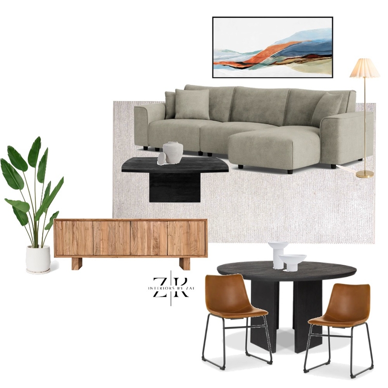bold but calm open living Mood Board by Interiors By Zai on Style Sourcebook