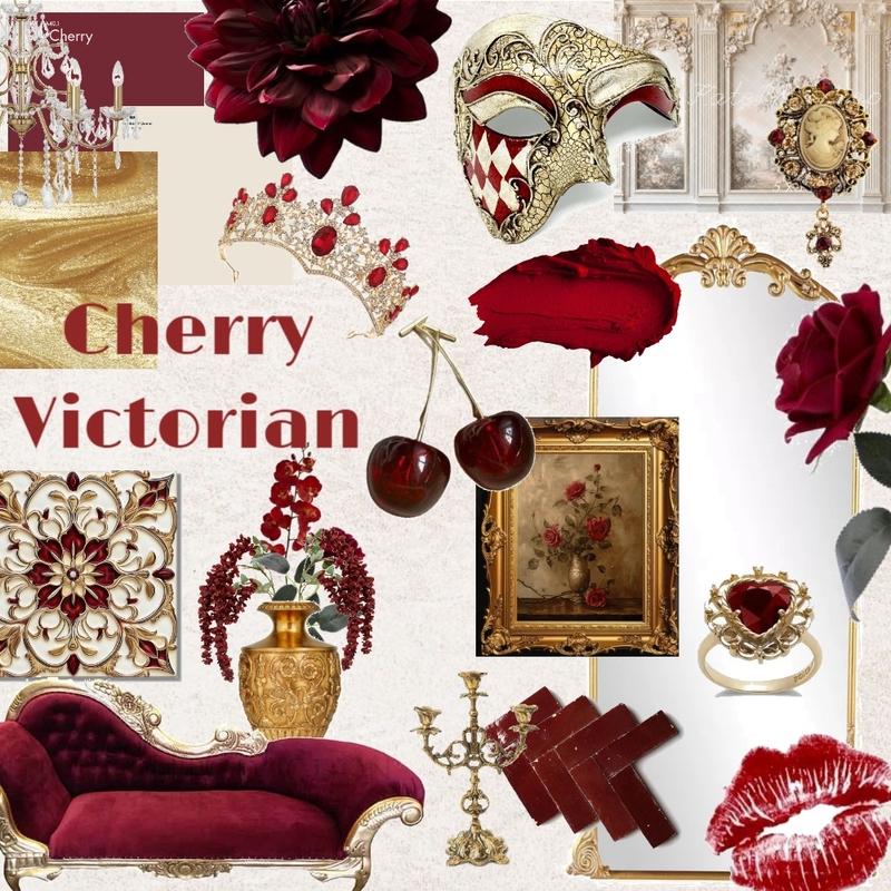 Cherry Victorian Mood Board by Millicent Freer on Style Sourcebook