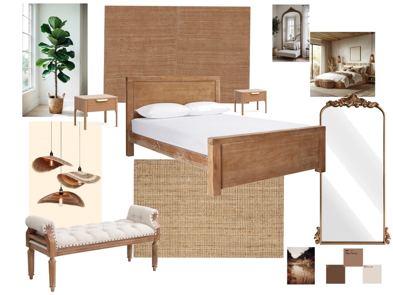 earthy vintage bedroom Mood Board by Sebi on Style Sourcebook