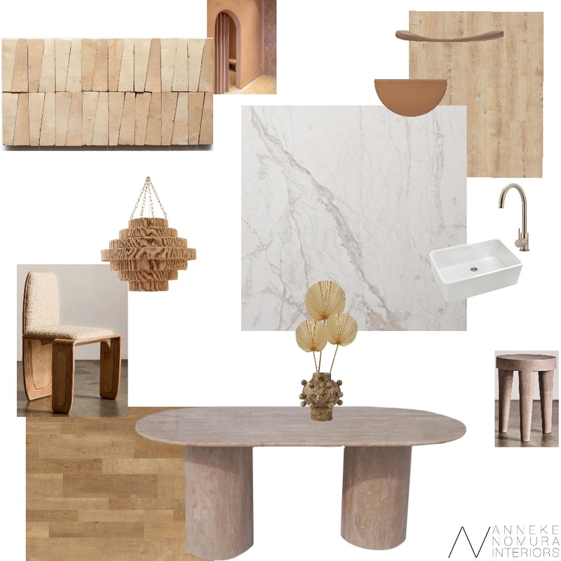 Desert Bloom Zellige Tile Dining Room / Kitchen - w/ sink Mood Board by ANNEKE NOMURA INTERIORS on Style Sourcebook