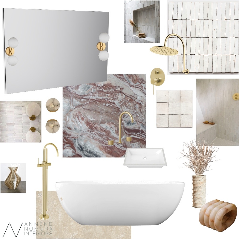 Soft Palette Bathroom Mood Board by ANNEKE NOMURA INTERIORS on Style Sourcebook