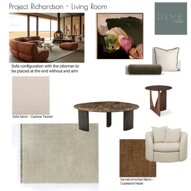 Richardson Living Room Mood Board by Demé Interiors on Style Sourcebook