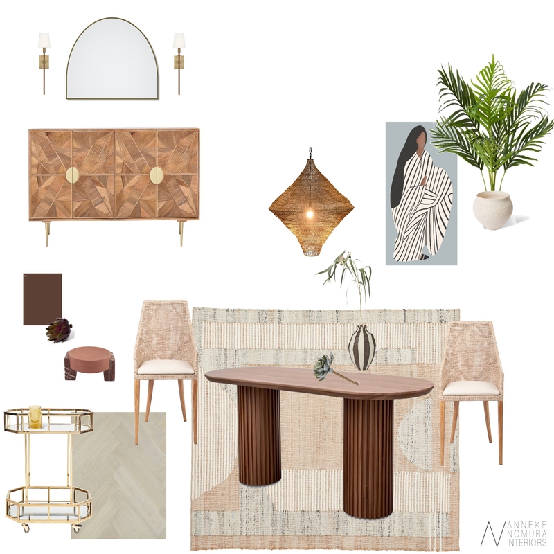 Contemporary Tropical Dining Room Mood Board by ANNEKE NOMURA INTERIORS on Style Sourcebook