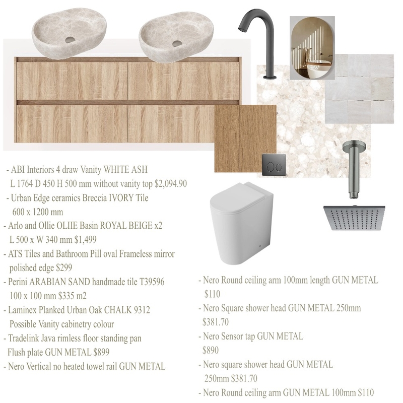 Bathroom Main Mood Board by Melissa on Style Sourcebook