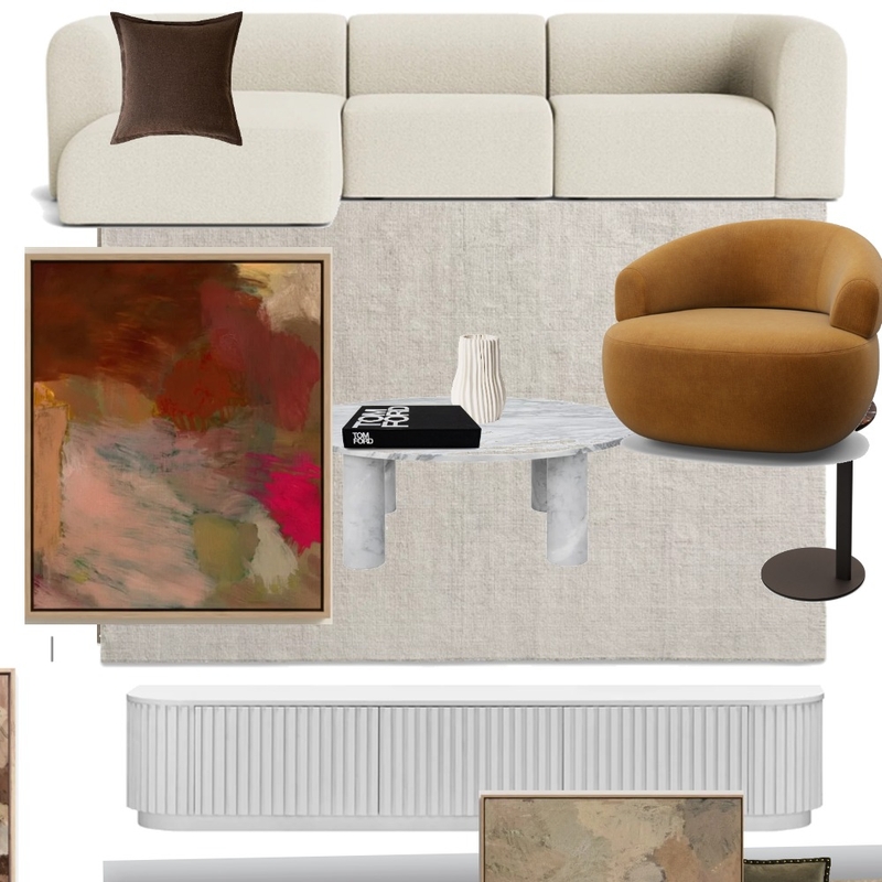 Living area king living rug accent chair and side marion rug SARA W NEW ART Mood Board by Efi Papasavva on Style Sourcebook