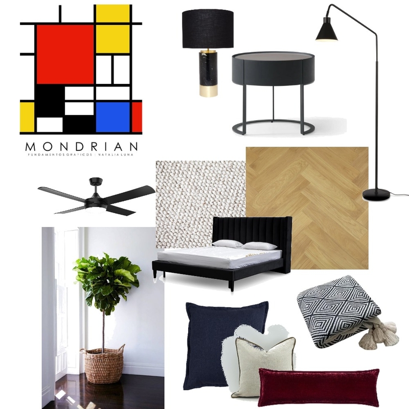 MONDRIAN BEDROOM Mood Board by Linav on Style Sourcebook